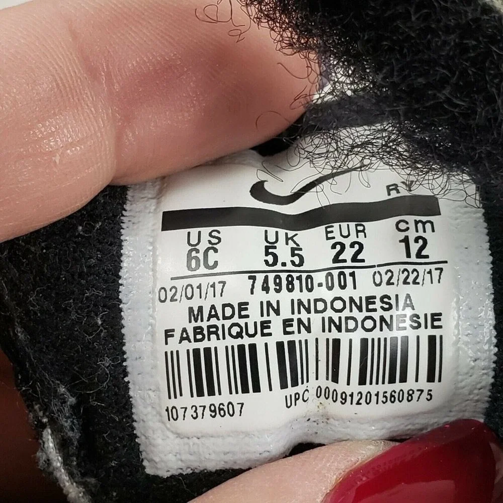 Nike Kids Flex Experience 4 749810-001 Black‎ Low Top Sneaker Shoes Size 6C